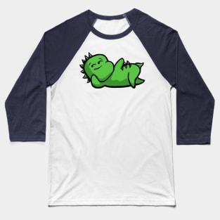 Smirking Dinosaur Baseball T-Shirt